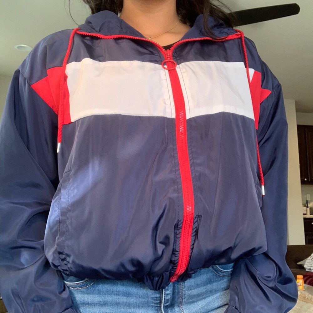 Red, White , and Blue Windbreaker